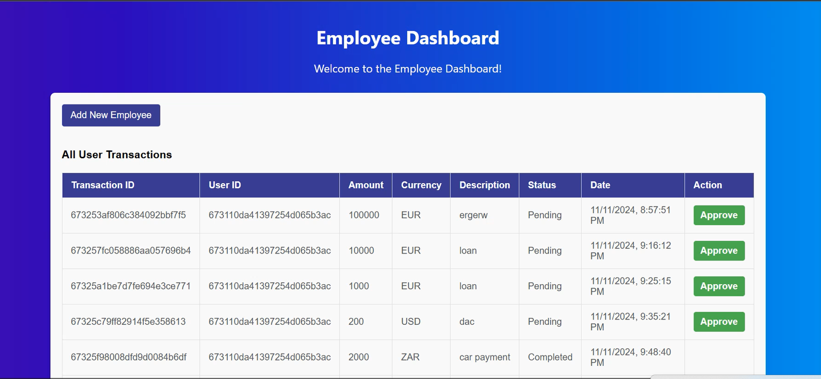 Swift Payment Portal